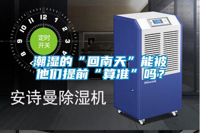 潮濕的“回南天”能被他們提前“算準”嗎？