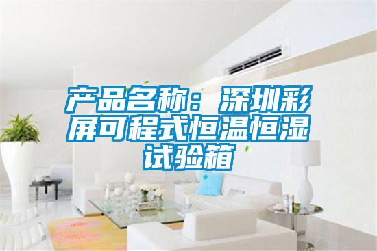 產品名稱：深圳彩屏可程式恒溫恒濕試驗箱