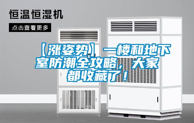 【漲姿勢】一樓和地下室防潮全攻略，大家都收藏了！