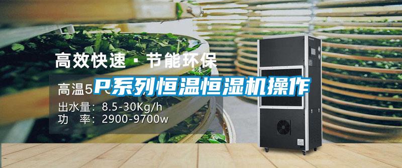 P係列恒溫恒濕機操作