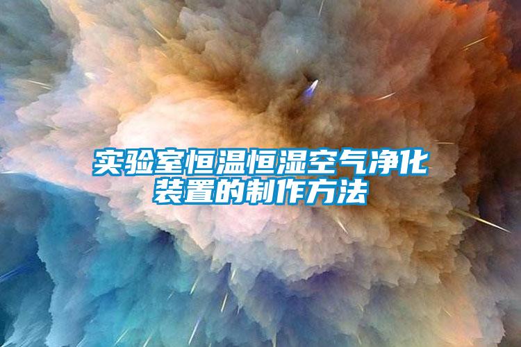 實驗室恒溫恒濕空氣淨化裝置的製作方法