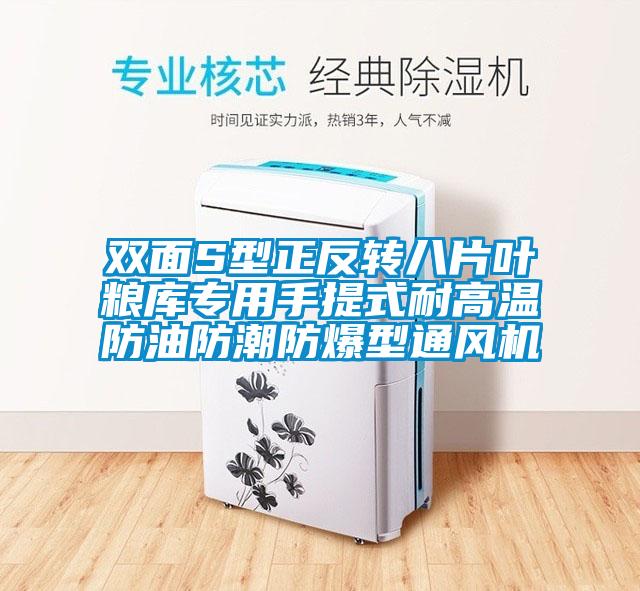 雙麵S型正反轉八片葉糧庫專用手提式耐高溫防油防潮防爆型通風機