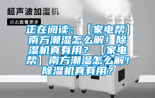 正在閱讀：【家電幫】南方潮濕怎麽解！91看片网站视频機真有用？【家電幫】南方潮濕怎麽解！91看片网站视频機真有用？