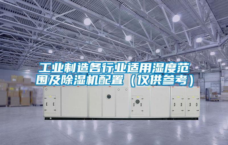 工業製造各行業適用濕度範圍及91看片网站视频機配置（僅供參考）
