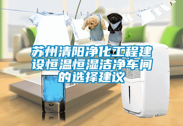 蘇州清陽淨化工程建設恒溫恒濕潔淨車間的選擇建議