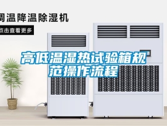 常見問題高低溫濕熱試驗箱規範操作流程